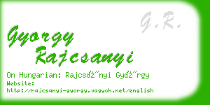 gyorgy rajcsanyi business card